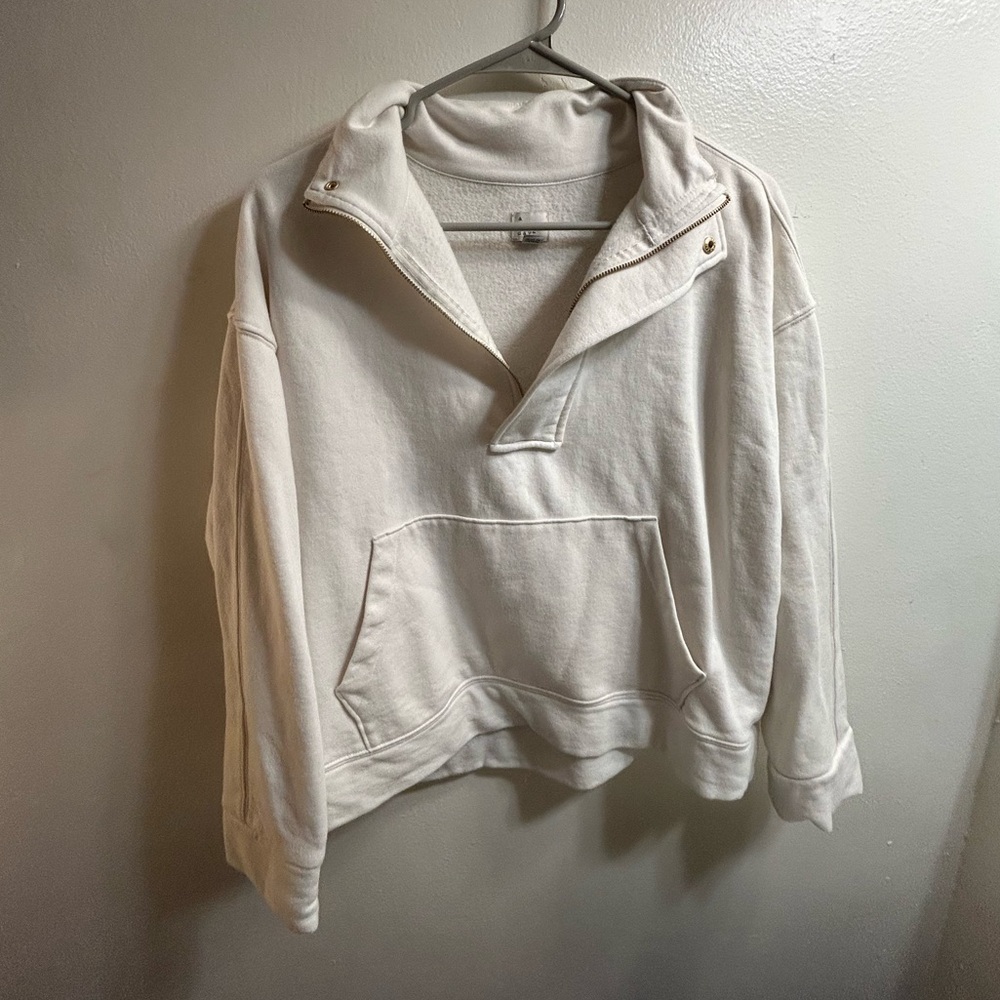 Cream quarter zip